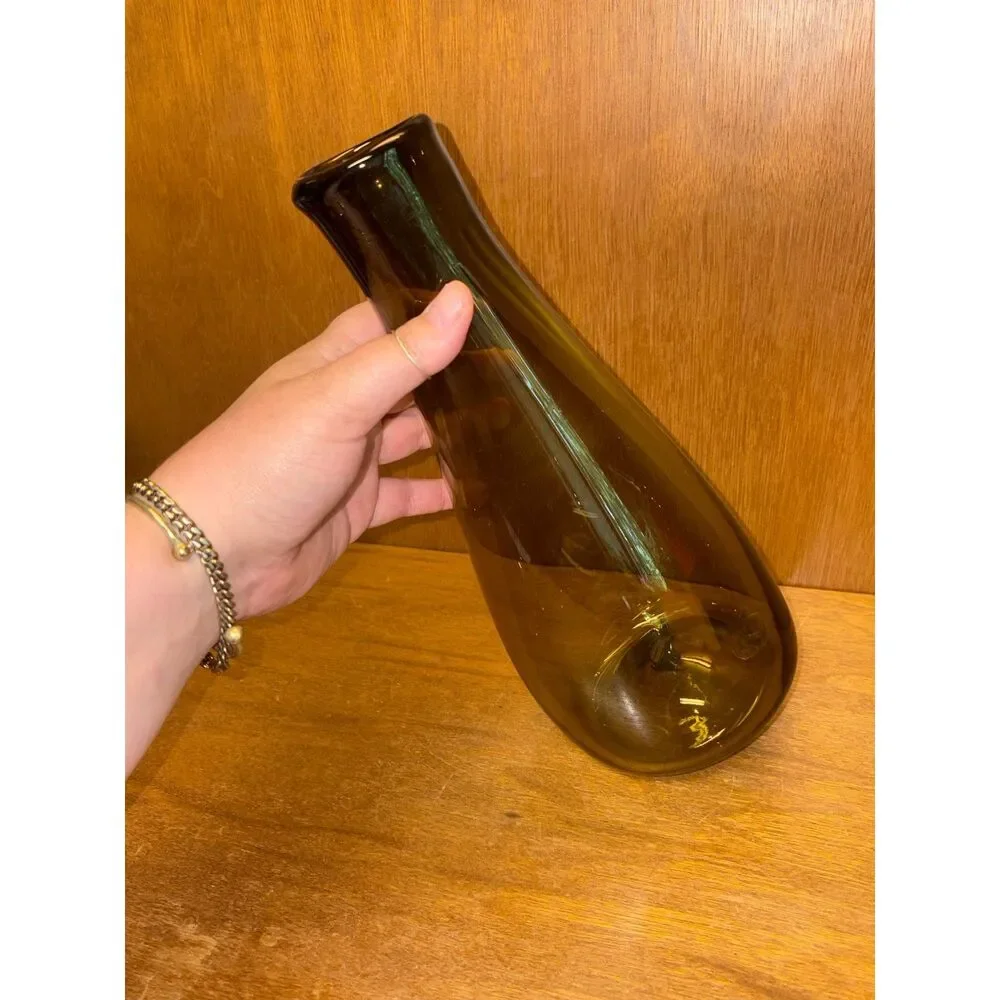 Pablo Glass Handblown Studio Art Tapered Vase 12